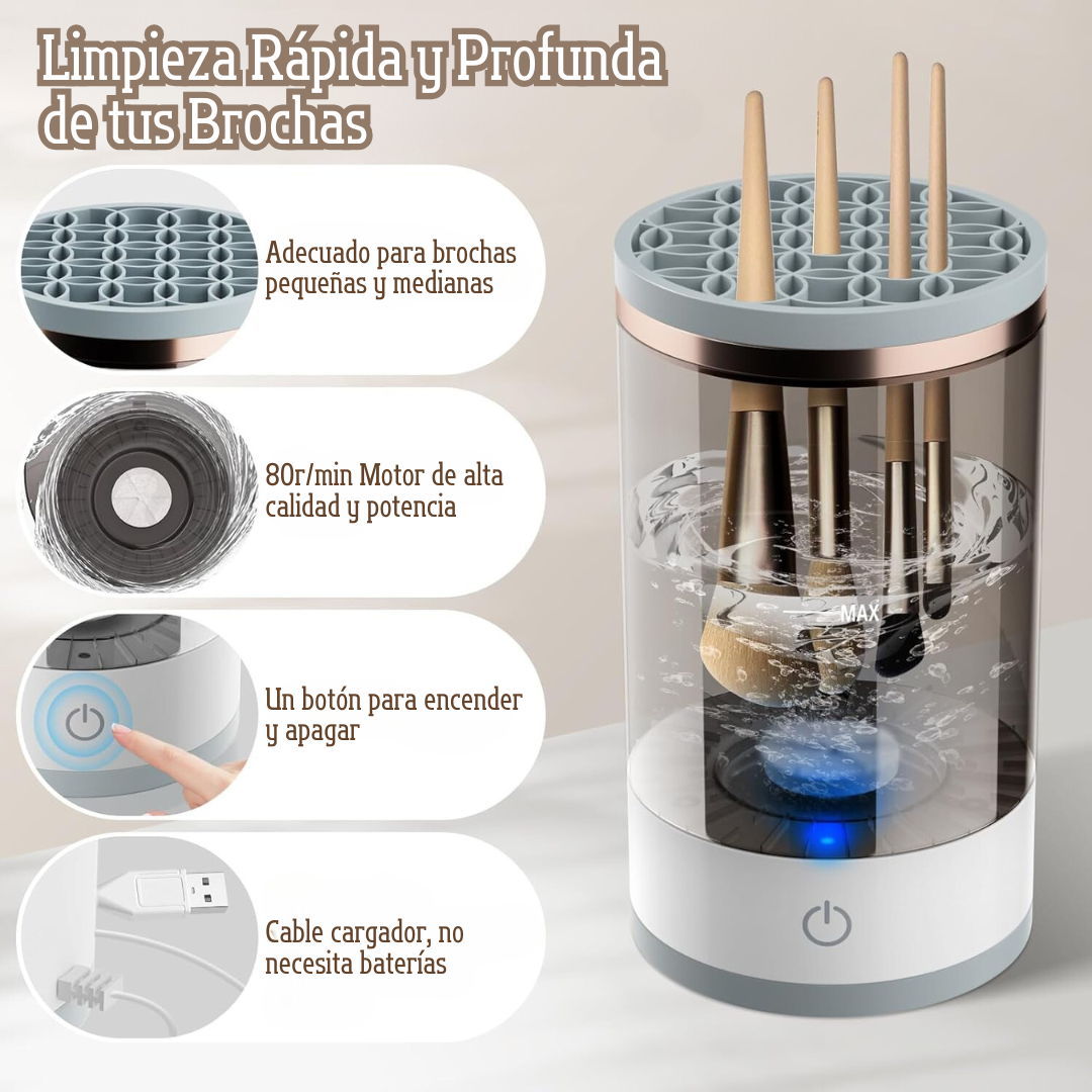 Limpiador De Brochas Eléctrico y Recargable