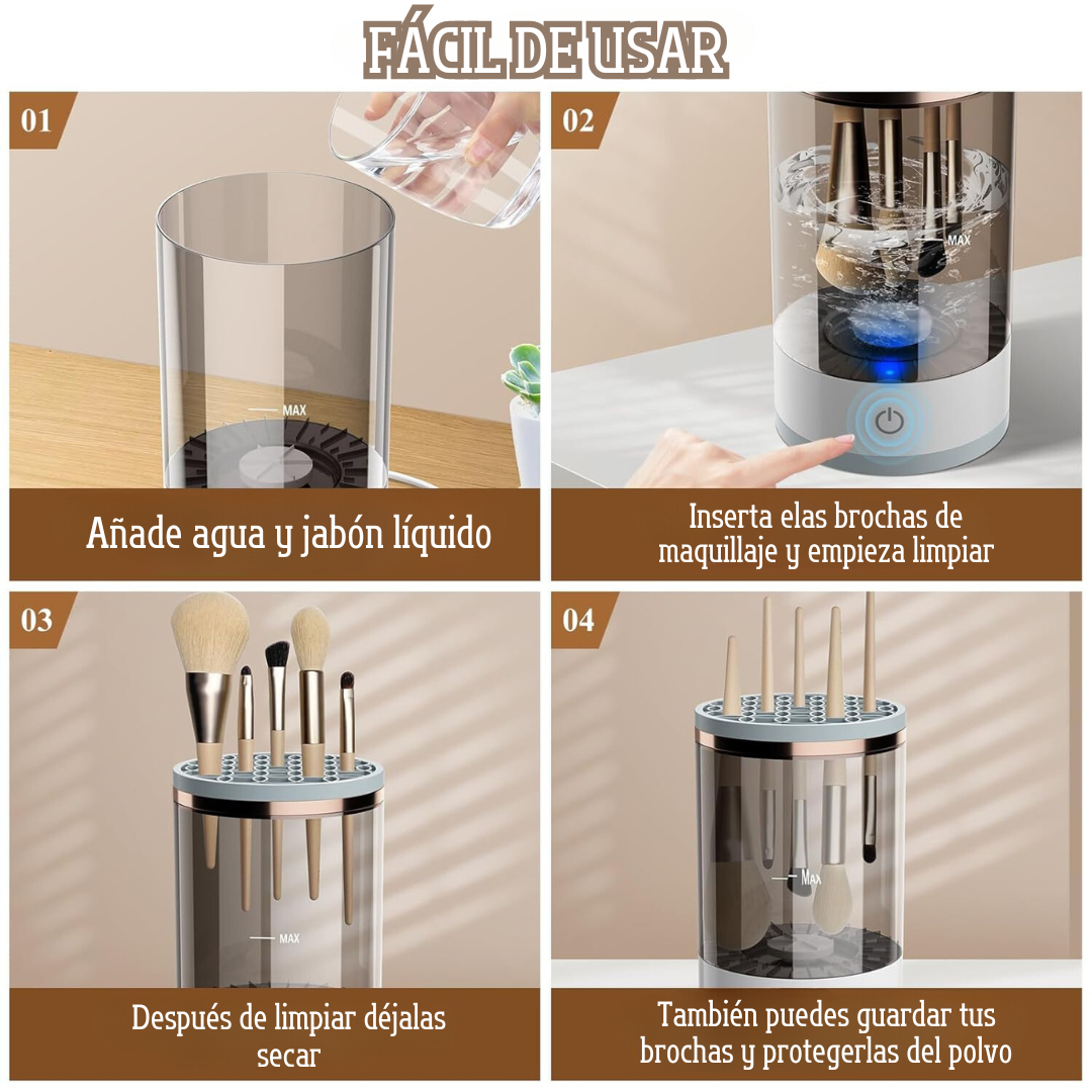 Limpiador De Brochas Eléctrico y Recargable