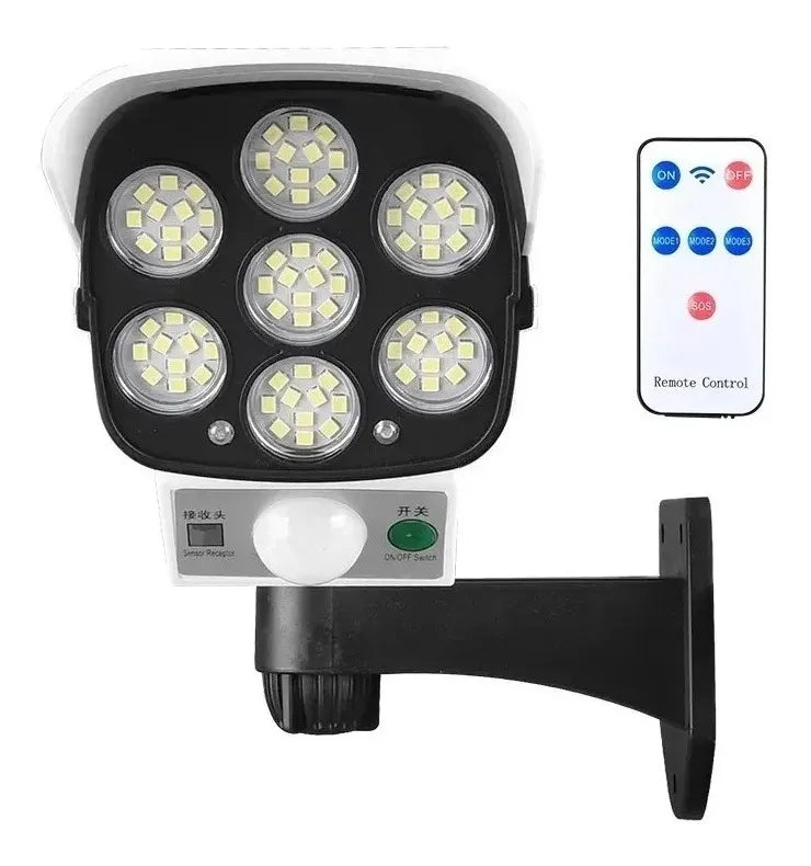LAMPARA LED SOLAR EN FORMA DE CÁMARA