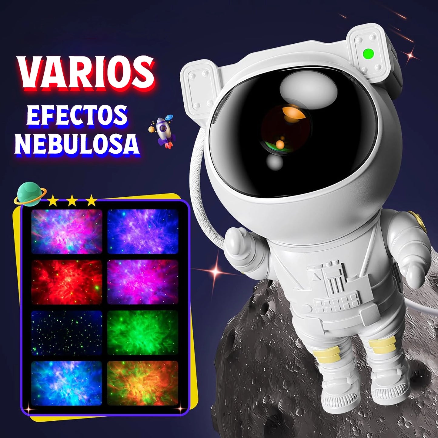 Astronauta Proyector De Galaxias