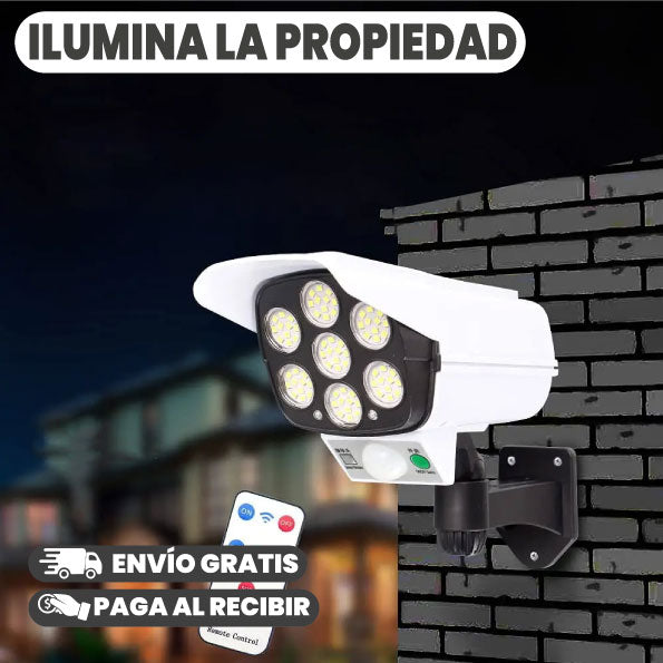 LAMPARA LED SOLAR EN FORMA DE CÁMARA