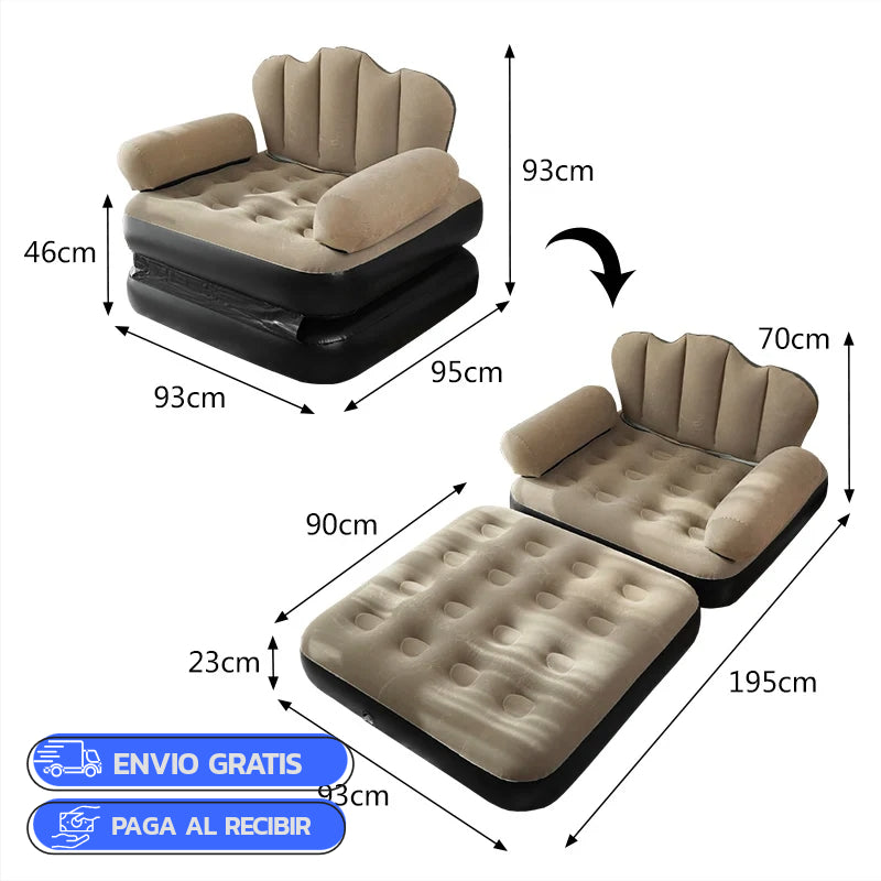 Sofa cama inflable