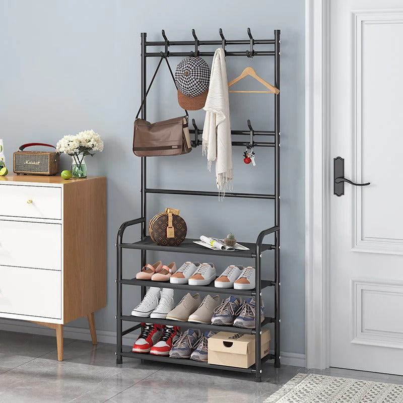 ORGANIZADOR DE ZAPATOS 4 NIVELES Y PERCHERO