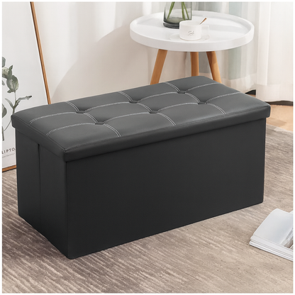 BANCO TABURETE 3 EN 1: asiento, baúl y mesa… en segundos.