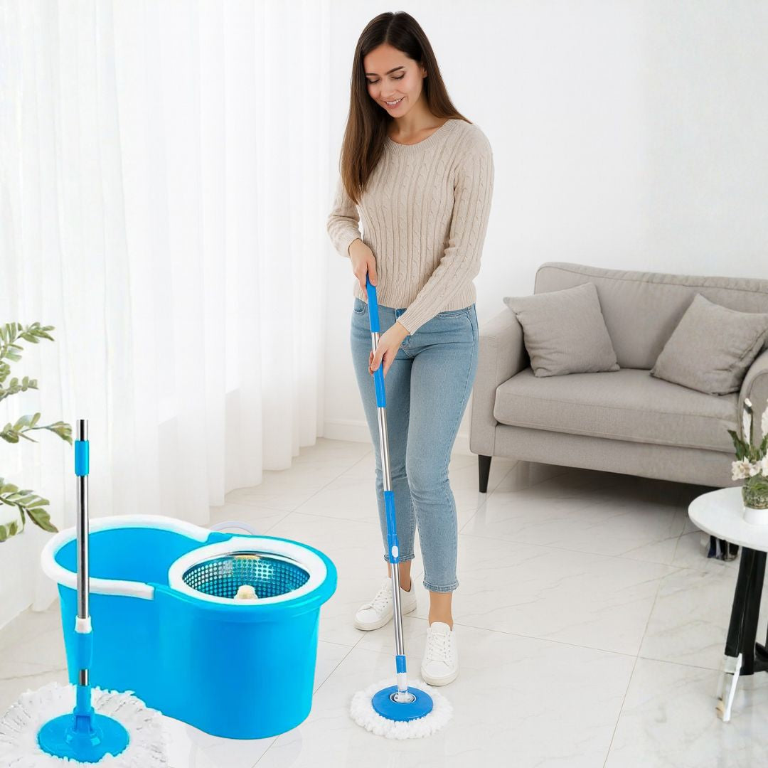 TRAPEADOR GIRATORIO CON CESTA Y EXPRIMIDOR