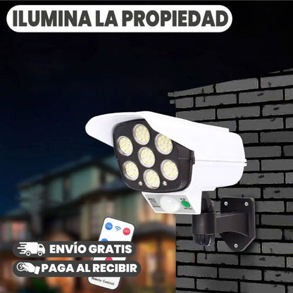 LAMPARA LED SOLAR EN FORMA DE CÁMARA