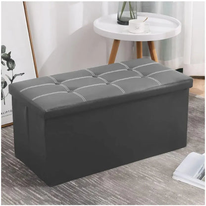 BANCO TABURETE 3 EN 1: asiento, baúl y mesa… en segundos.