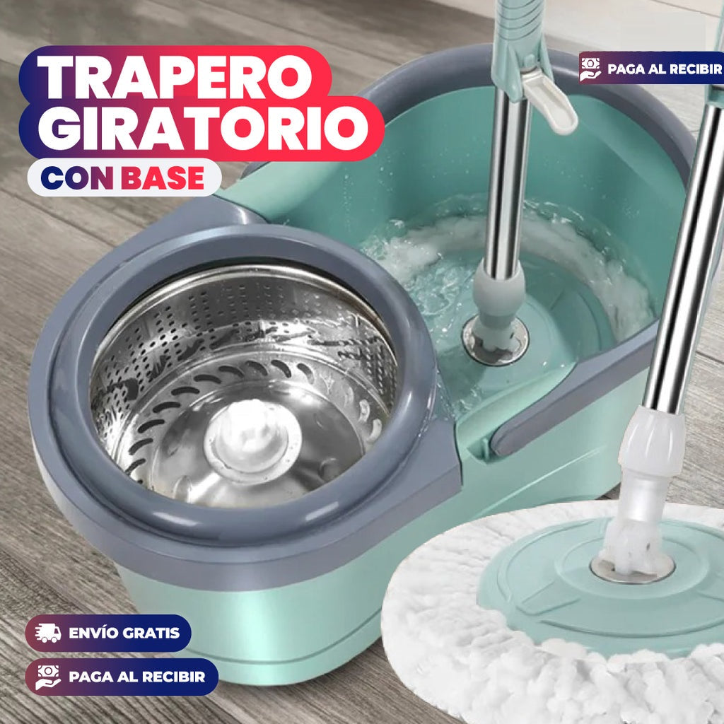 TRAPEADOR GIRATORIO CON CESTA Y EXPRIMIDOR